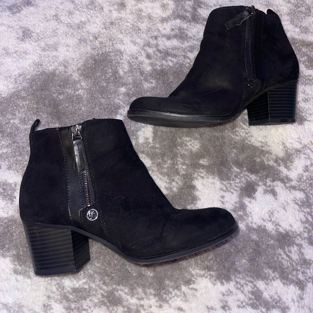 Black Suede Liz Claiborne Boots. Womens size 7